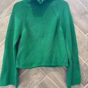 Anthropologie Emerald Green Turtleneck Sweater